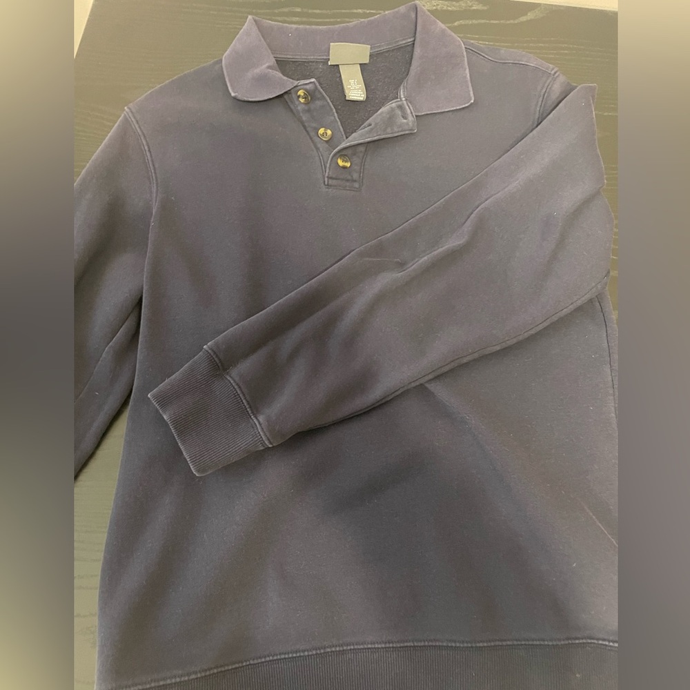 H&M Navy Blue Polo Sweater